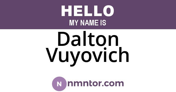 Dalton Vuyovich