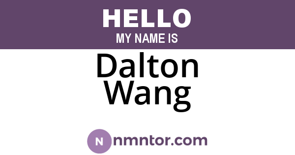 Dalton Wang