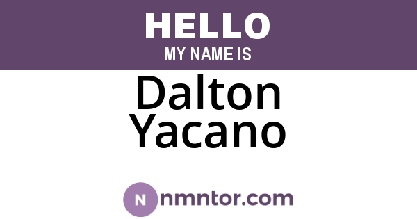 Dalton Yacano