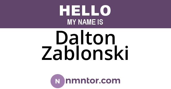 Dalton Zablonski