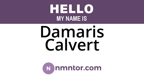 Damaris Calvert