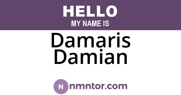 Damaris Damian
