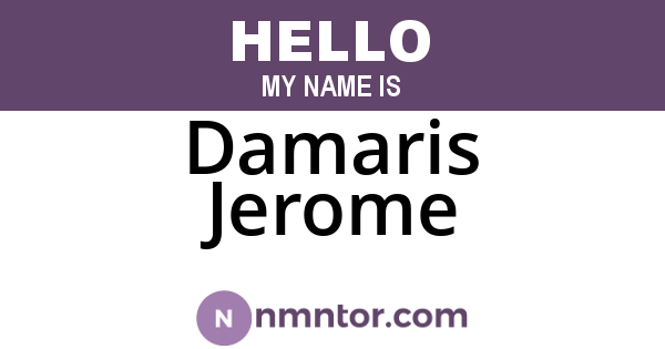 Damaris Jerome