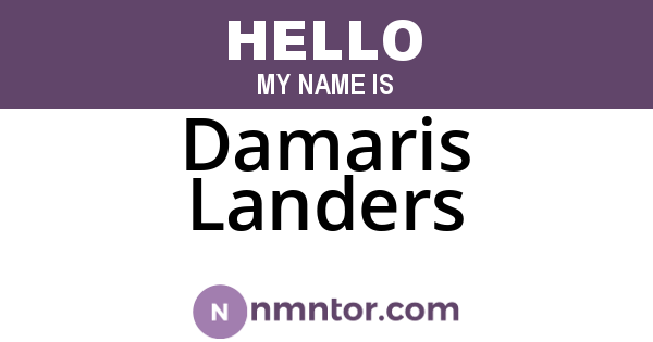 Damaris Landers