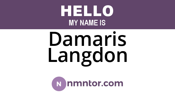 Damaris Langdon