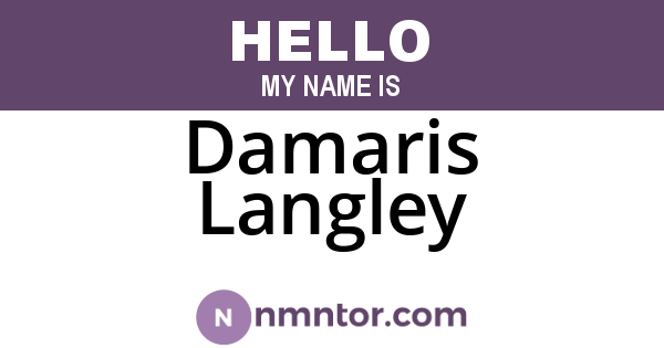 Damaris Langley