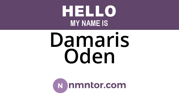 Damaris Oden