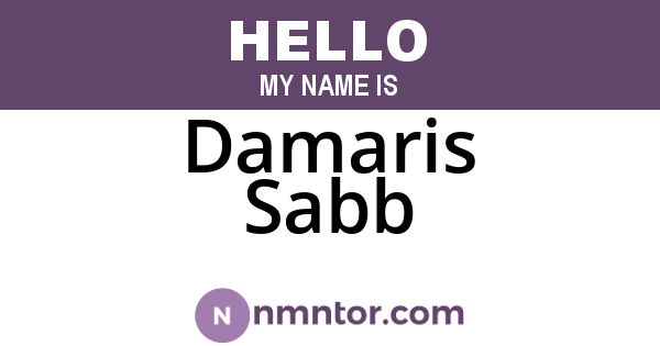 Damaris Sabb