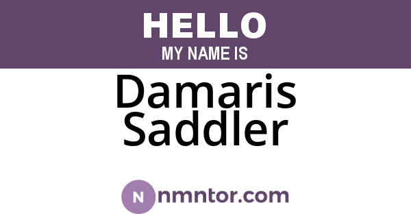 Damaris Saddler