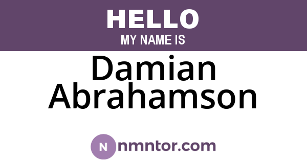 Damian Abrahamson