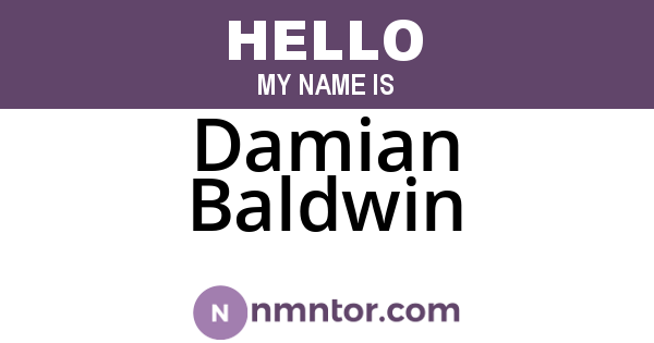 Damian Baldwin