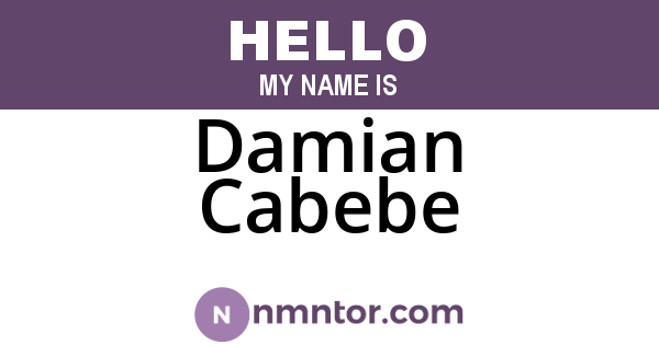 Damian Cabebe