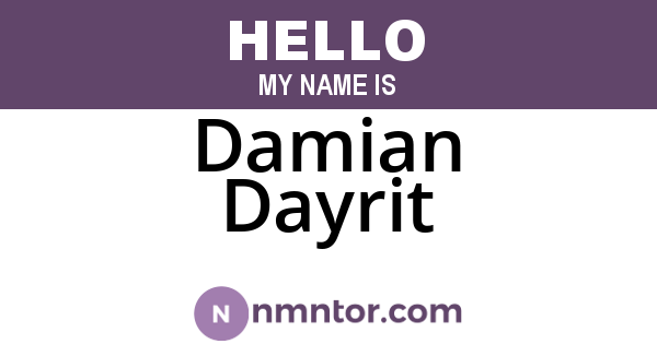 Damian Dayrit