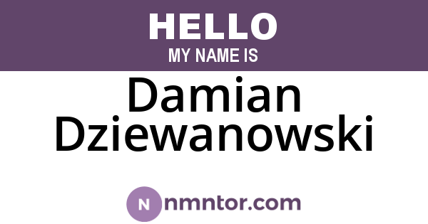 Damian Dziewanowski