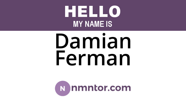 Damian Ferman