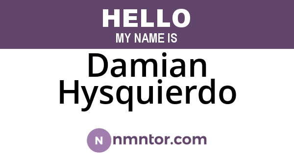 Damian Hysquierdo