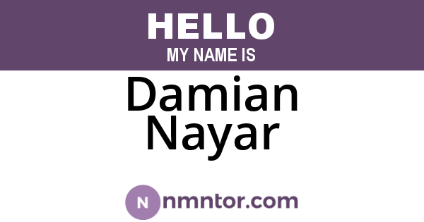 Damian Nayar
