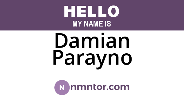 Damian Parayno