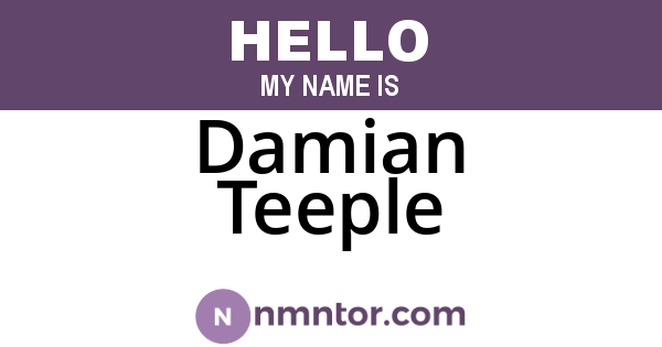 Damian Teeple
