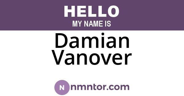 Damian Vanover