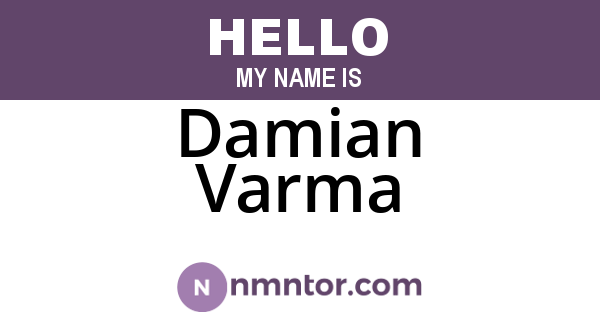 Damian Varma