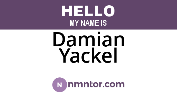 Damian Yackel