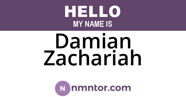 Damian Zachariah