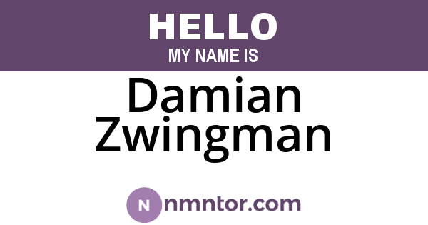 Damian Zwingman