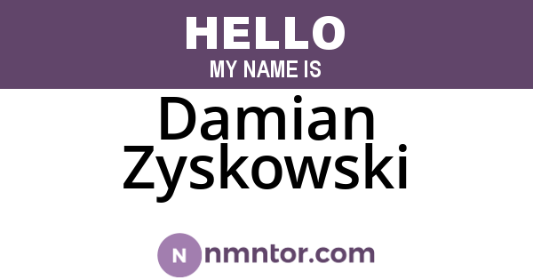 Damian Zyskowski