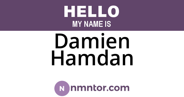 Damien Hamdan