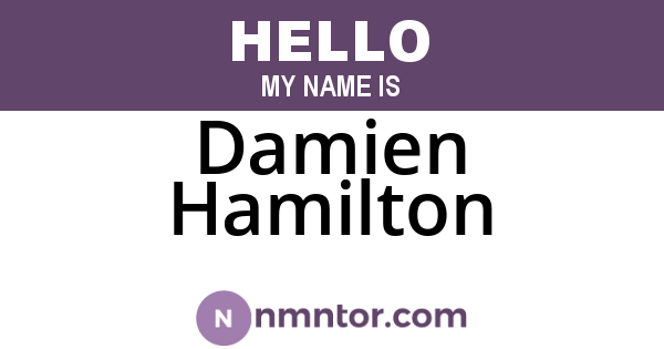 Damien Hamilton