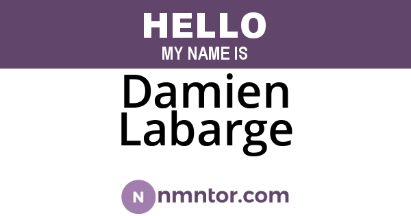 Damien Labarge