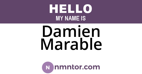 Damien Marable