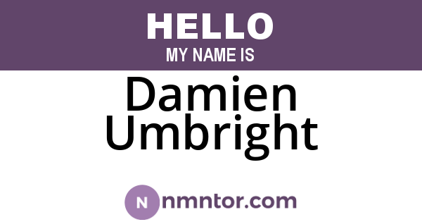 Damien Umbright