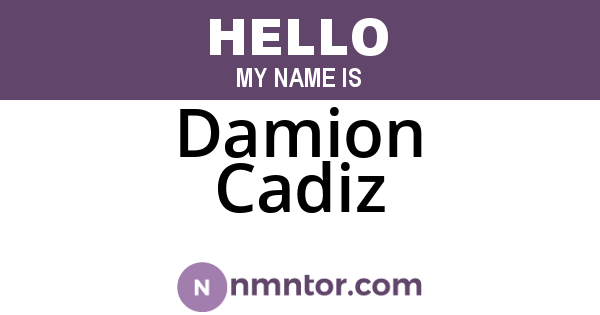Damion Cadiz