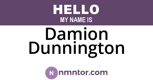 Damion Dunnington