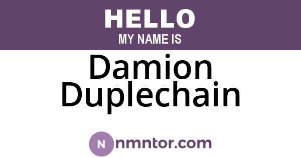 Damion Duplechain