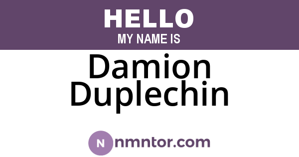 Damion Duplechin