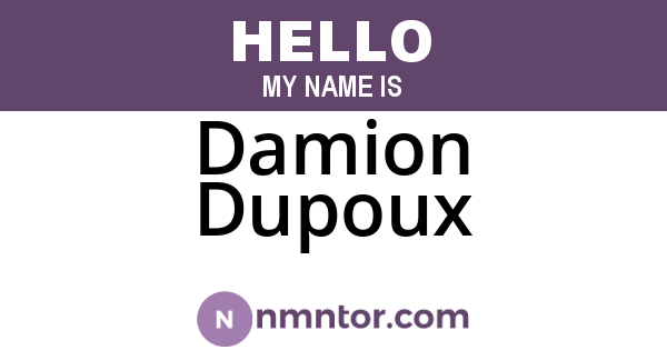 Damion Dupoux