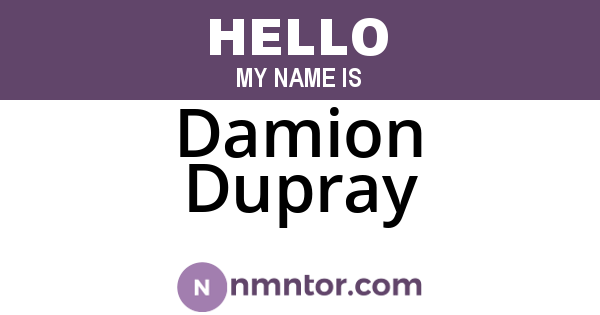 Damion Dupray