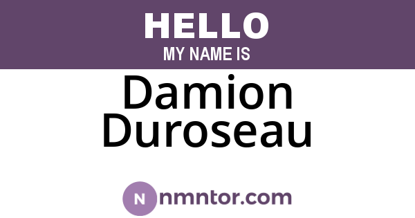 Damion Duroseau