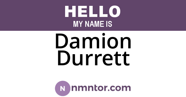 Damion Durrett