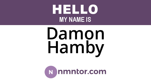 Damon Hamby