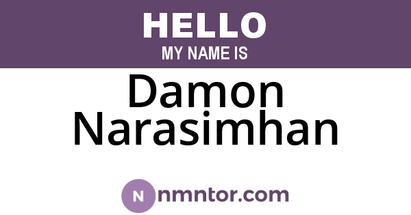 Damon Narasimhan