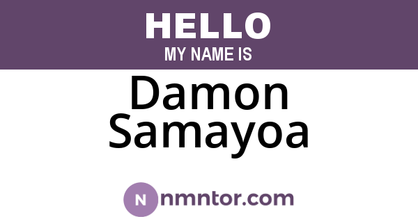 Damon Samayoa