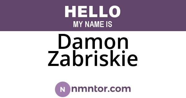 Damon Zabriskie