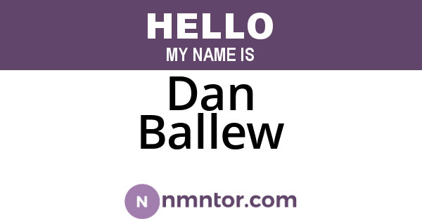 Dan Ballew