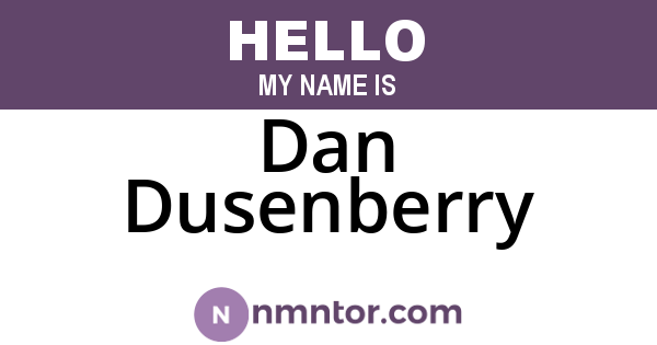 Dan Dusenberry