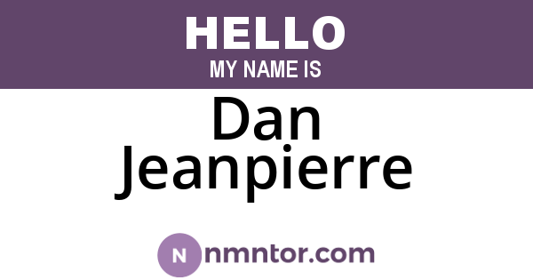 Dan Jeanpierre