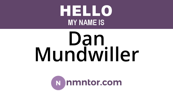 Dan Mundwiller